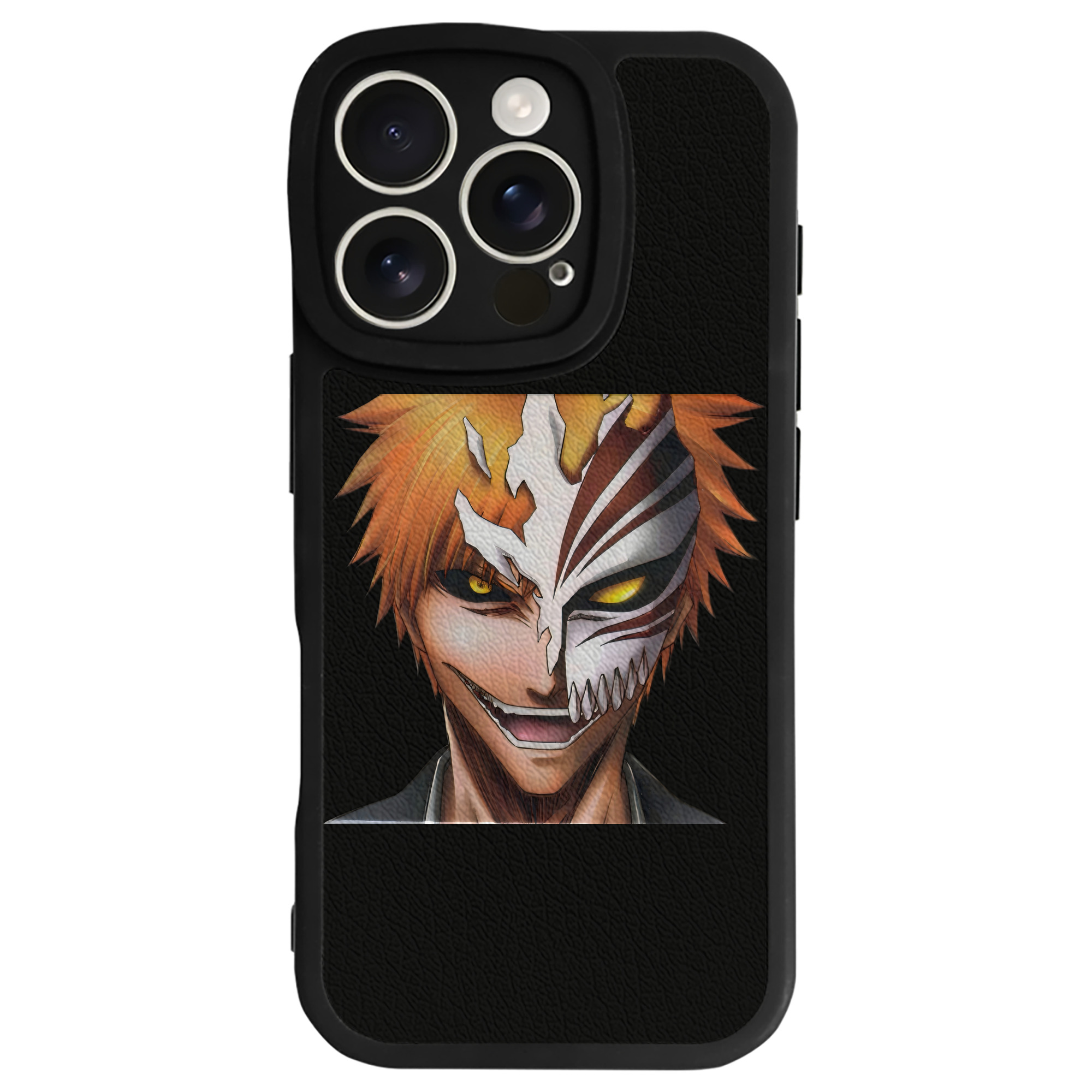 ブリーチ 黒崎一護（くろさき いちご）BLEACH Kurosaki Ichigo 【iPhone 16シリーズ対応】シリコンスマホケース（レザー調） 材質：シリコン
